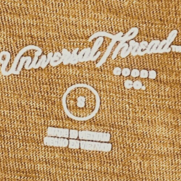 Universal Thread Casual Tee-Shirt Midi Dress Sz S Mustard Yellow/Brown #347H - Picture 8 of 9